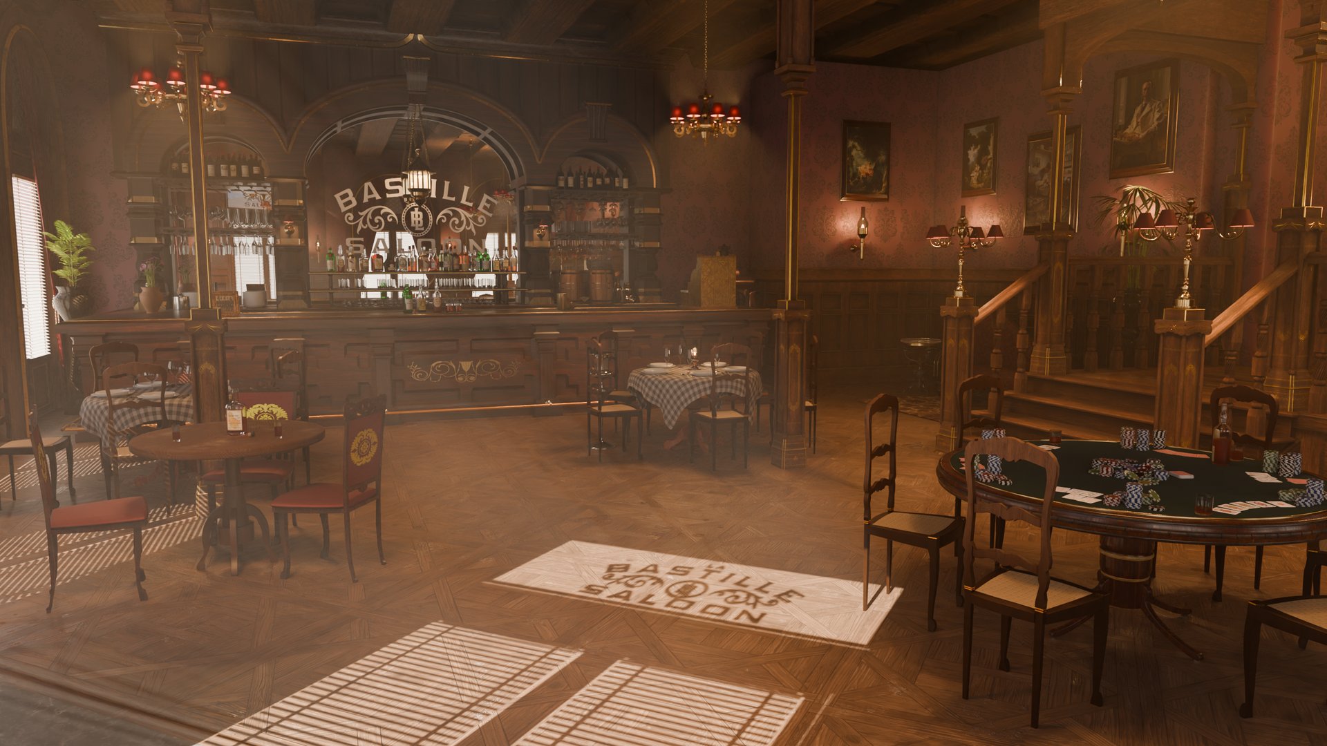 La Bastille Saloon — 3D Environment Blender